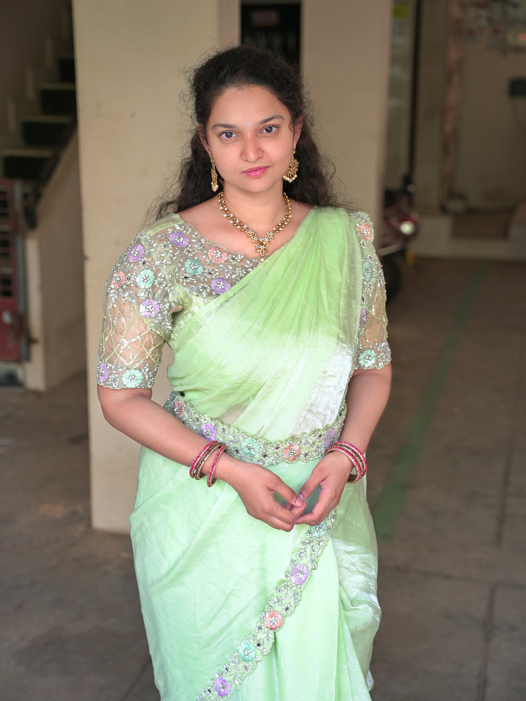 Designer Partywear fully stitched ready to wear saree