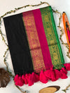 Mul cotton 120 courier zari boarder saree