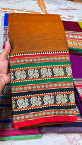 Narayanapeta Handloom cotton peacock Boarder saree