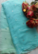 Chiffon patra work saree