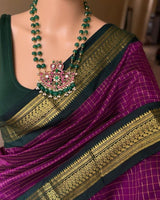 Kalyani pattu cotton checks saree