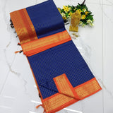 Kalyani pattu cotton checks saree