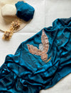 Exclusive Space silk bird patch saree