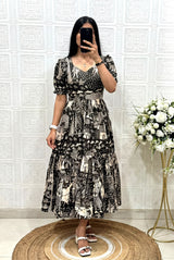 Soft muslin ready to wear maxi frocks