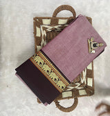 Narayanpeta Mercerised Cotton elephant gap boarder