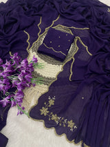 Rangoli crush pure handwork saree