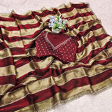 Space silk jharkan work sarees for party wear