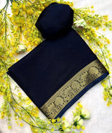Zari Weaving Marshmellow Georgette Silk Saree