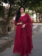 Beautiful Georgette Gown with Duppatta