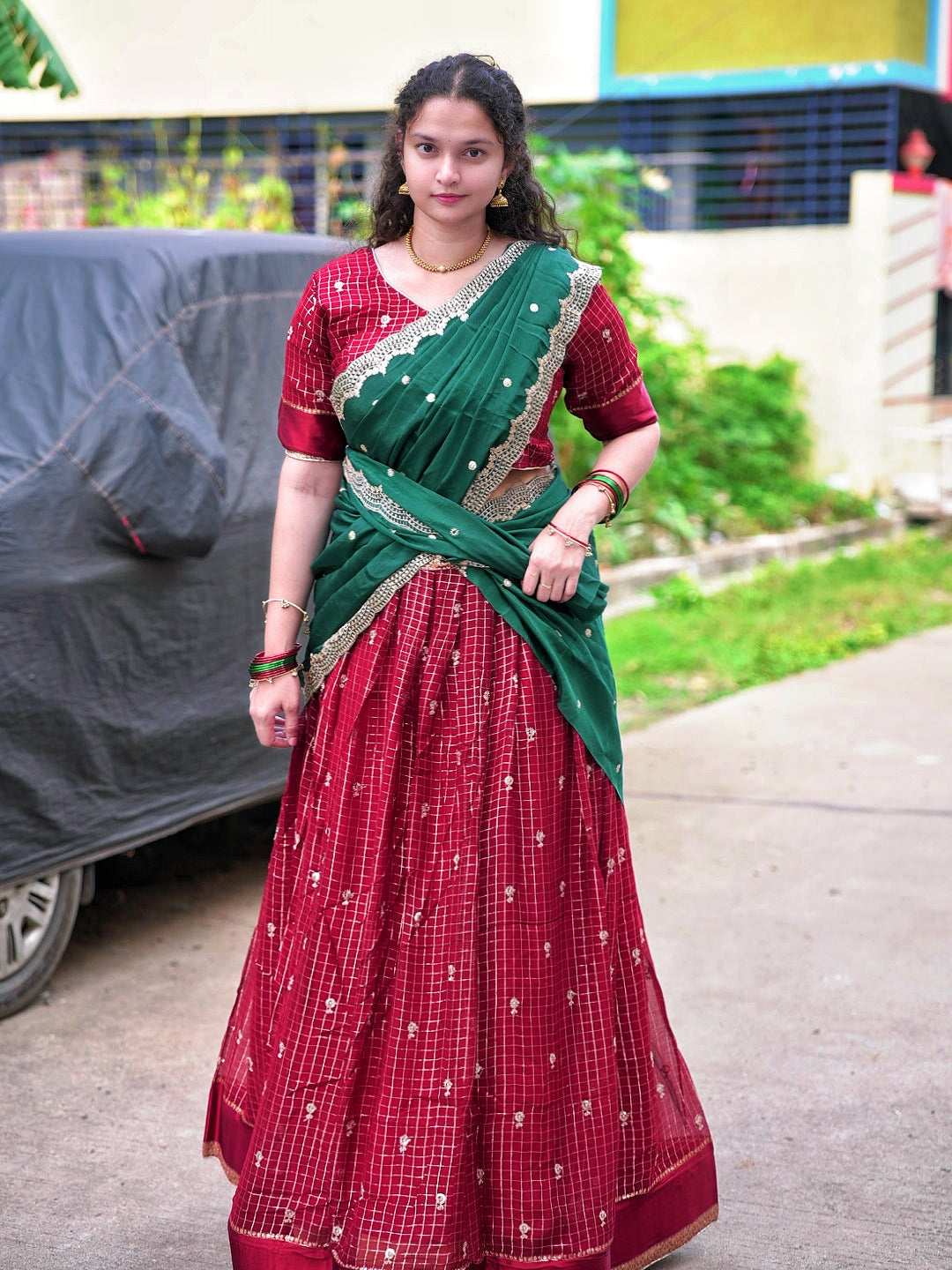 Surabhi fully stitched lehanga choli/ halfsaree