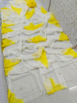Chiffon butties shibori dye saree