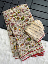 Pure butter georgette saree