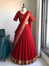 Viscose georgette checks sequins full stitched lehanga/halfsaree