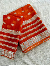 Viscose georgette festive saree