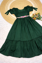 Lilly bullion knot vichitra silk frock