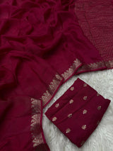 Viscose chinnon soft saree