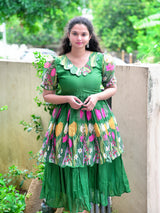 Customised boutique style kota fabric layers maxi