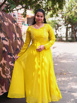 Faux Georgette Handwork Frocks