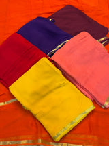Viscose georgette piping saree