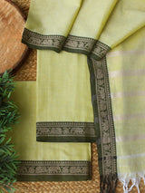 Narayanpeta Elephant Peacock Small boarder dress material