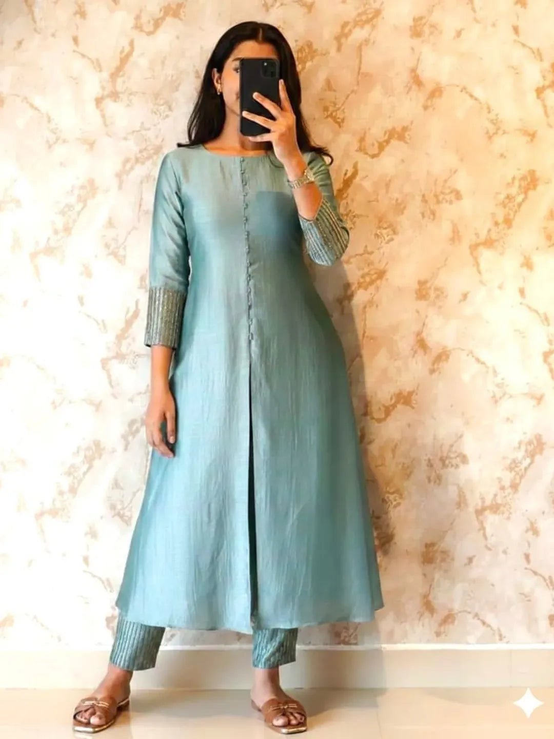 A-Line hand work kurti