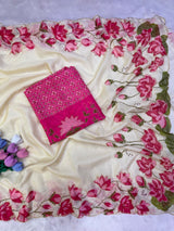 Partywear classy handwork katdana saree