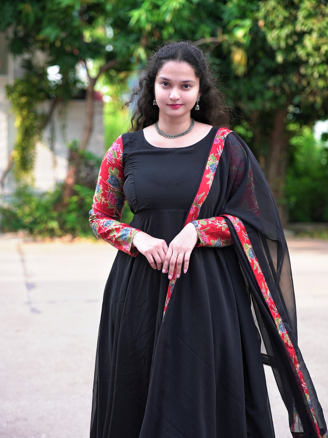 Keerthi suresh inspired anarkali dress