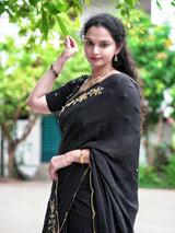 Rangoli crush pure handwork saree