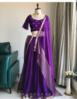 Vintage chex Half saree