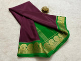 Mysore silk contrast budget friendly saree