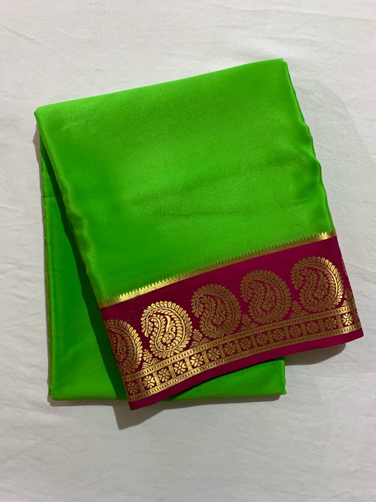 Mysore silk contrast budget friendly saree